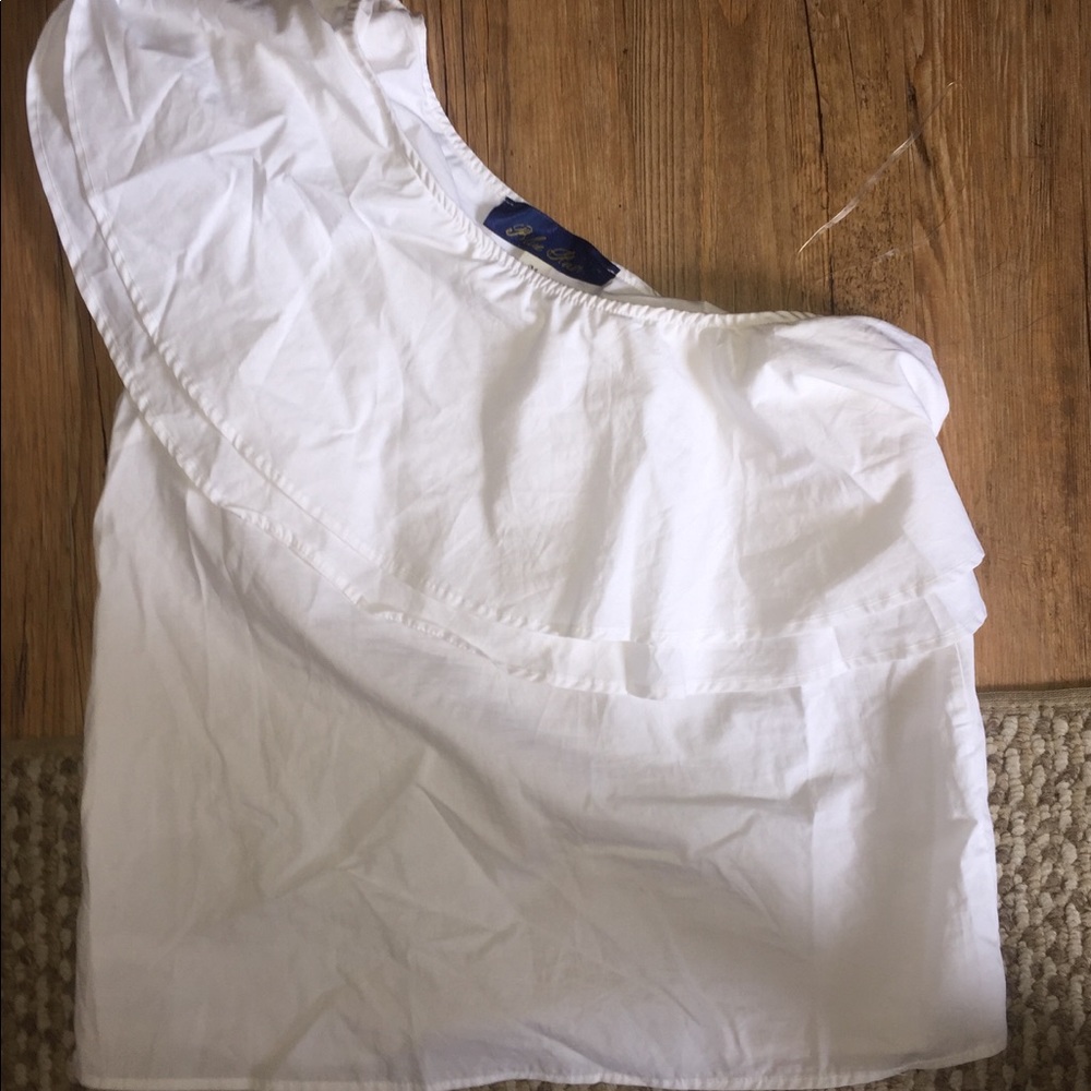 Francesca's One Shoulder Ruffle Top - Picture 2 of 2